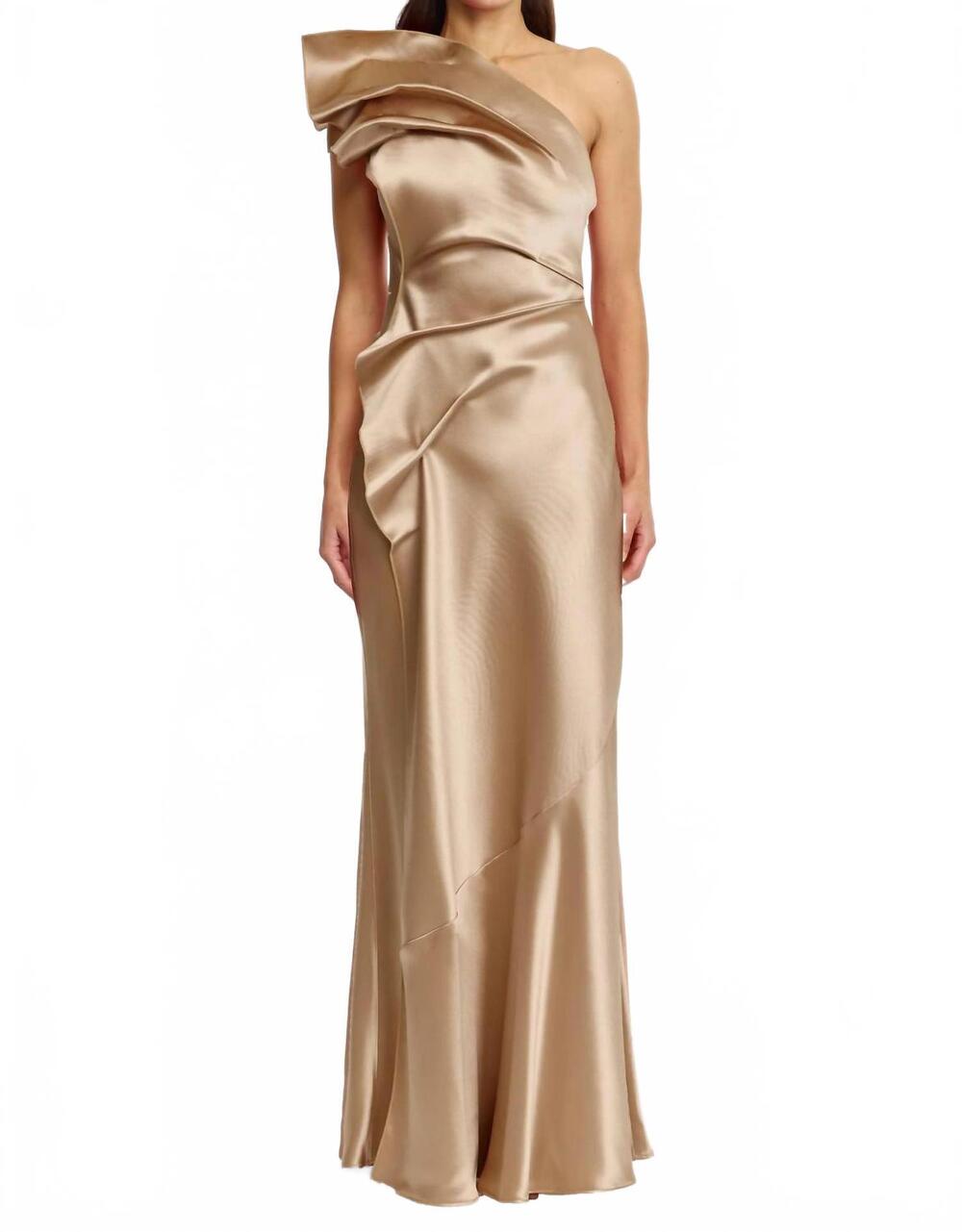 NEW ACLER women's werona maxi dress in champagne